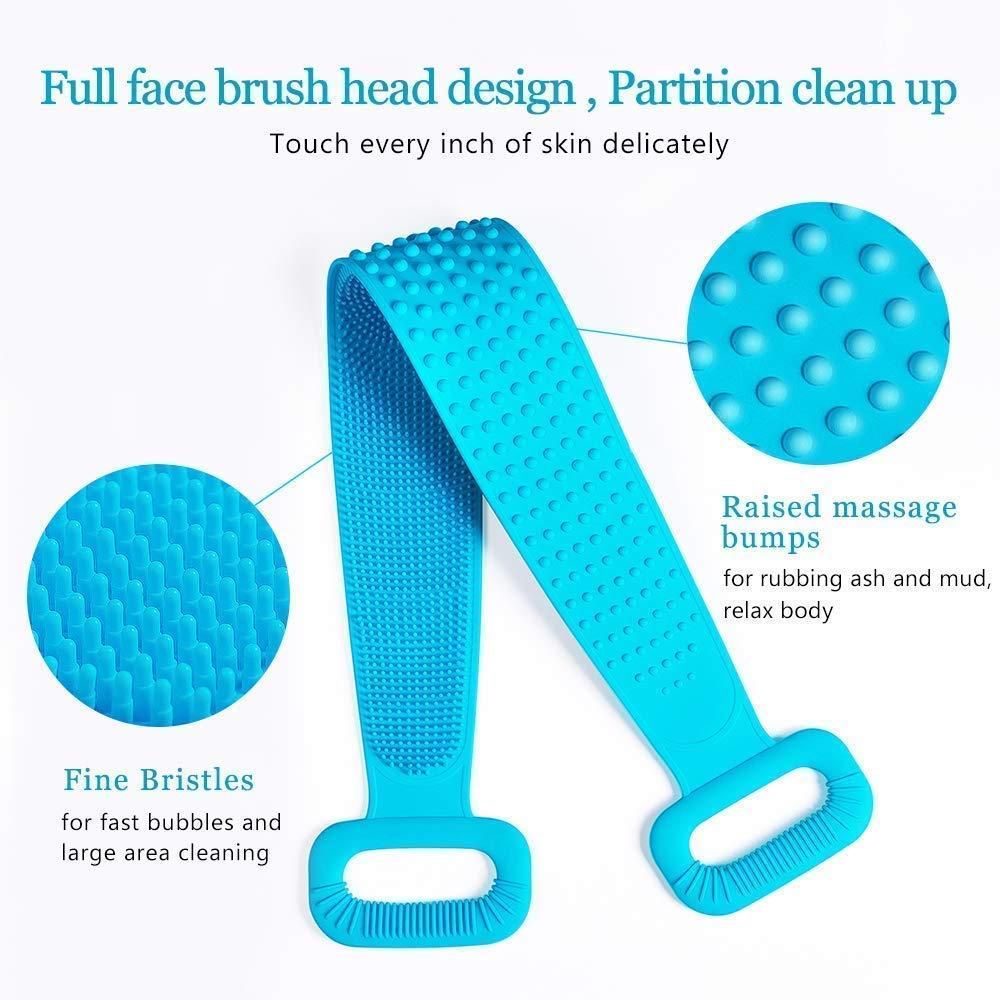 Silicone Shower Scrubber – Dual-Sided Deep Cleansing & Gentle Exfoliation!!