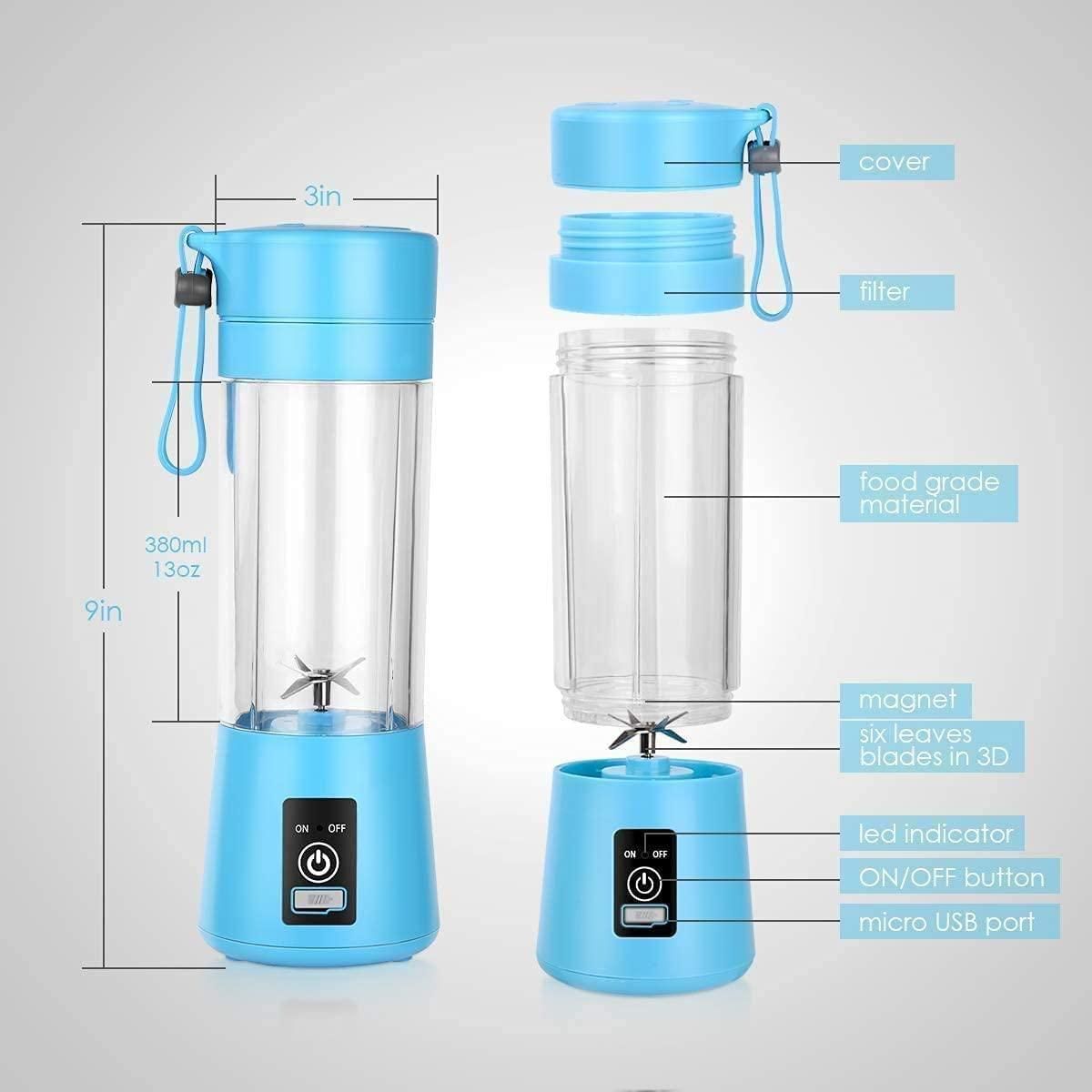 Portable Electric 6-Blade USB Juicer – Fresh Blends, Anytime, Anywhere!