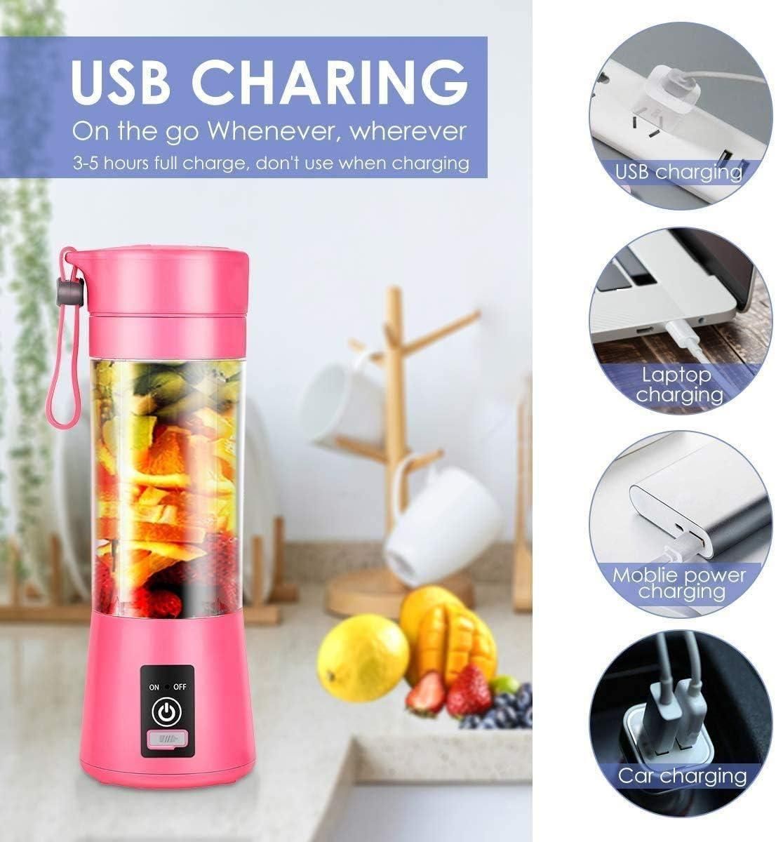 Portable Electric 6-Blade USB Juicer – Fresh Blends, Anytime, Anywhere!