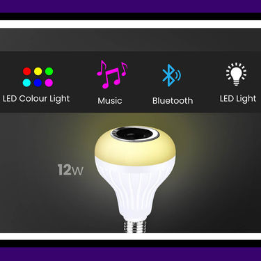Colour-Changing LED Bulb with Bluetooth Speaker & Remote – Light, Sound & Mood in One!