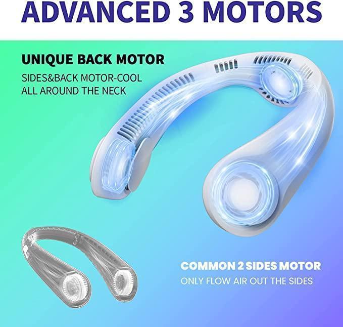 Portable Bladeless Hanging Rechargeable Neck Fan – Smart, Safe & Ultra-Cool!