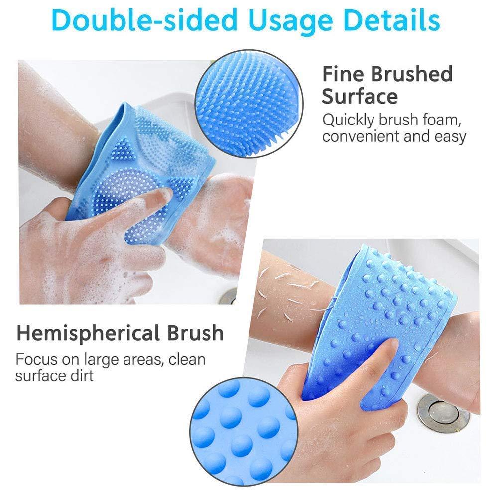 Silicone Shower Scrubber – Dual-Sided Deep Cleansing & Gentle Exfoliation!!