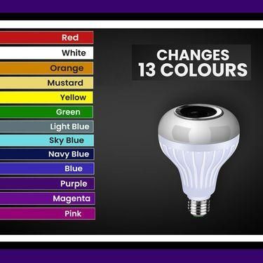 Colour-Changing LED Bulb with Bluetooth Speaker & Remote – Light, Sound & Mood in One!