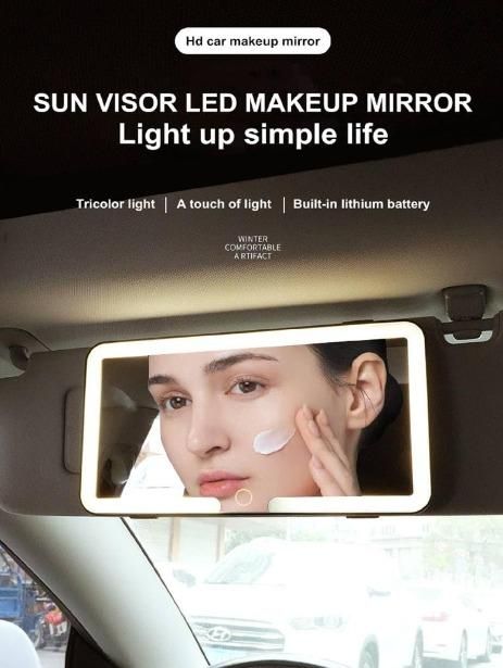 Rechargeable Car Makeup Mirror with LED Lights – Perfect Clarity Anytime, Anywhere!