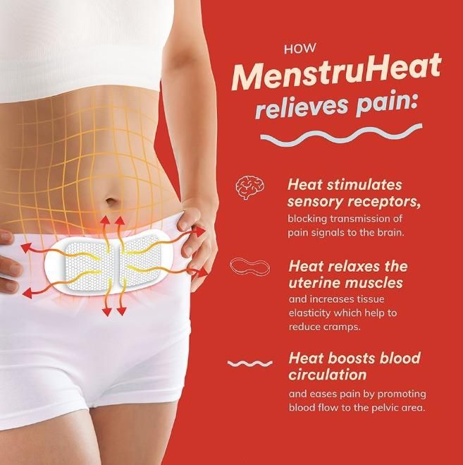 Menstruation Pain Relief Pads – Soothing Comfort for Cramps (8 Pcs)!