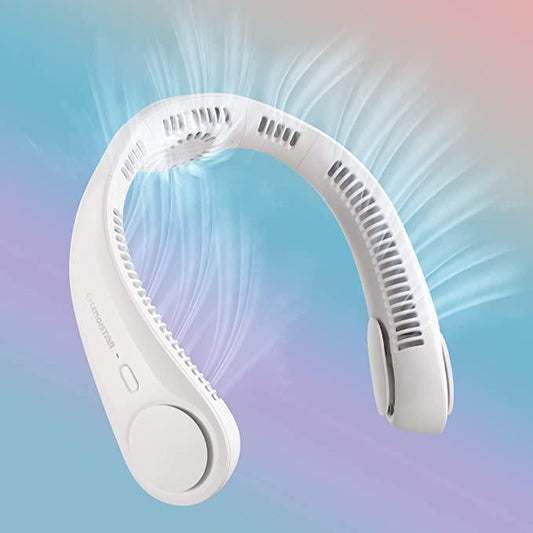 Portable Bladeless Hanging Rechargeable Neck Fan – Smart, Safe & Ultra-Cool!