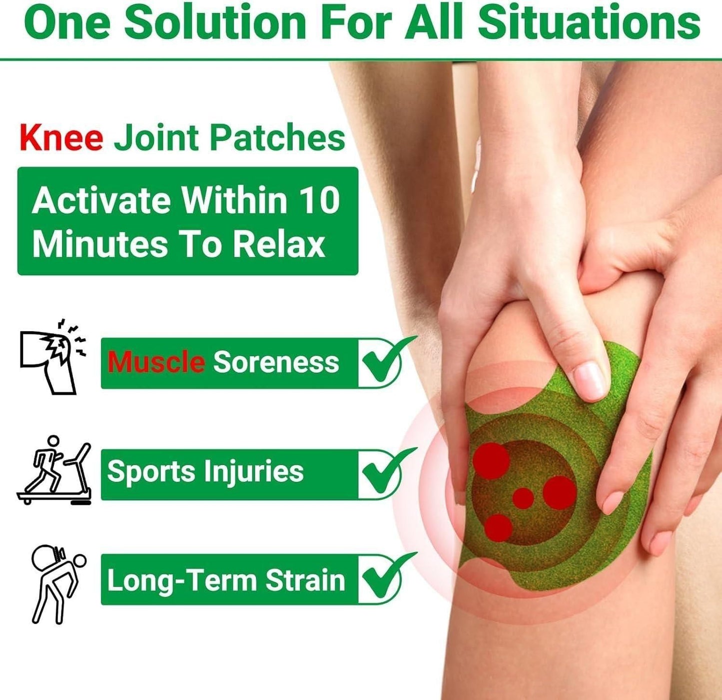 Knee Patches – Advanced Pain Relief Therapy (Pack of 10, 20, 30)