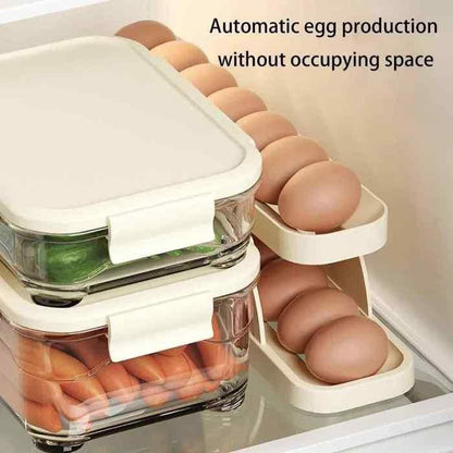 Auto-Rolling Egg Holder – Smart, Organized & Effortless!