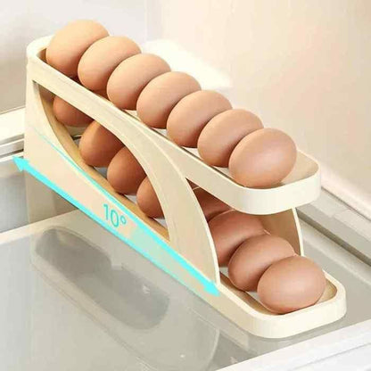 Auto-Rolling Egg Holder – Smart, Organized & Effortless!