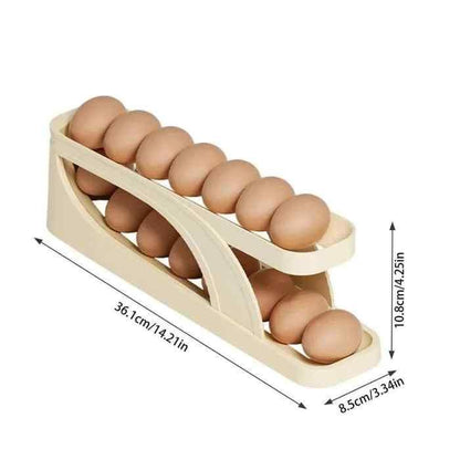 Auto-Rolling Egg Holder – Smart, Organized & Effortless!