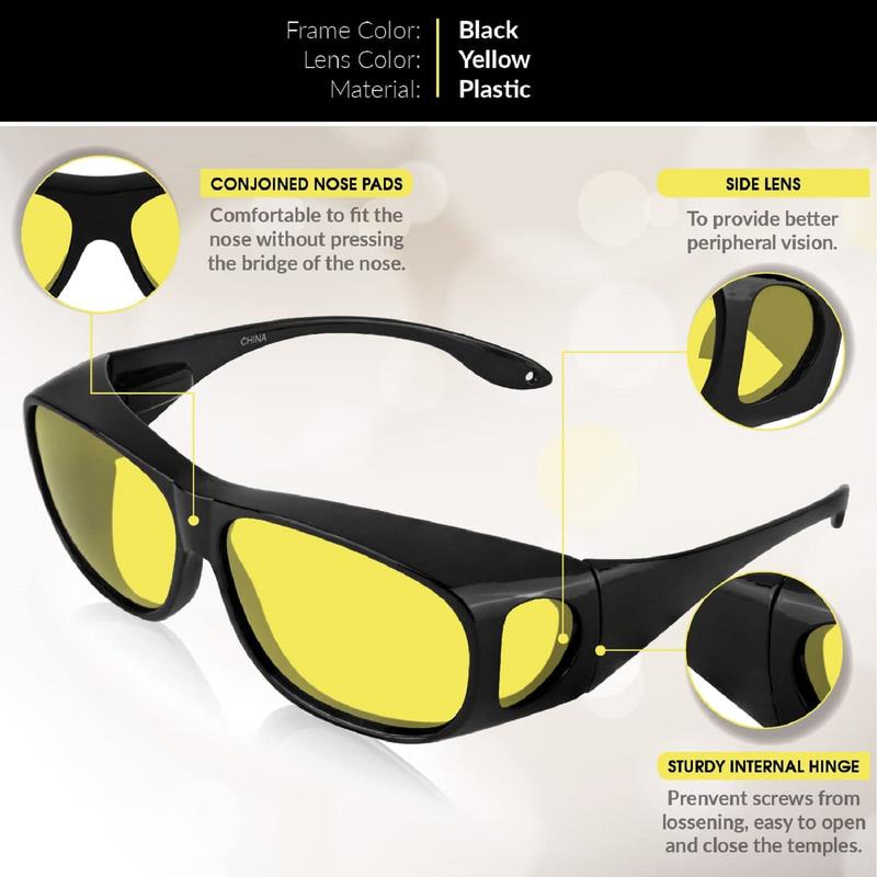 Day & Night HD Vision Wrap Around Goggles – Clarity &amp; Comfort for Every Drive! 🚗🕶️