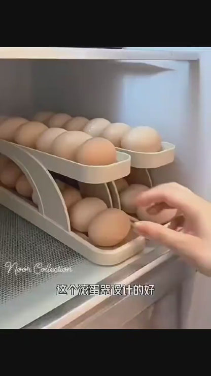 Auto-Rolling Egg Holder – Smart, Organized & Effortless!